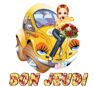Gif animé Bon jeudi voiture